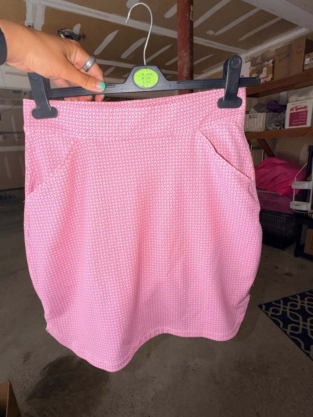 Peter Millar Skort Size S Pink Geometric Print Golf Athletic Skirt
